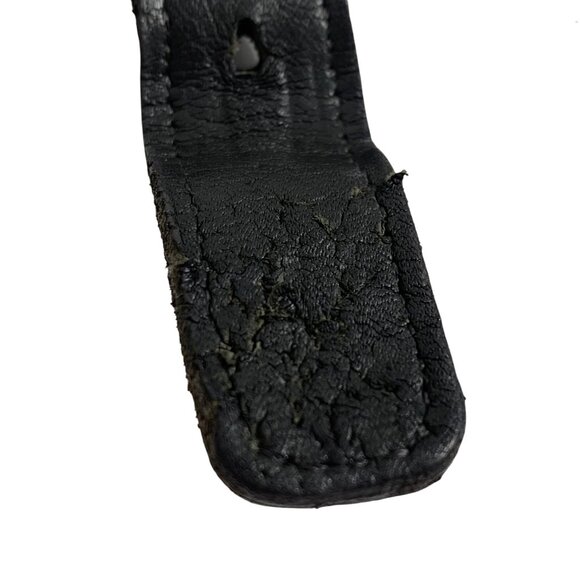 Y2K Coach 9135 Black Leather Slim Hippie Flap Saddle Bag Crossbody Bag USA - Picture 11 of 11